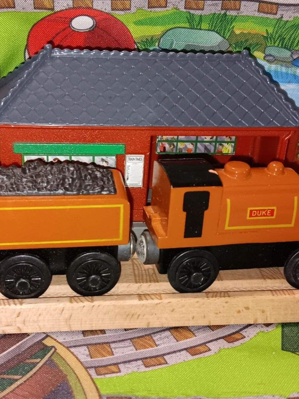 Thomas Wooden Railway Train Track Engine Duke with Coal Tender